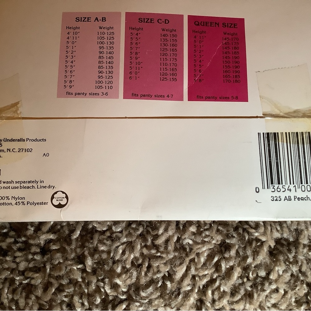 Lot of 2 - Coloralls pantyhose & panties all in one, color peach, size: AB - Picture 6 of 11